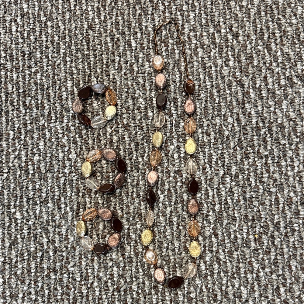 Matching necklace and bracelets